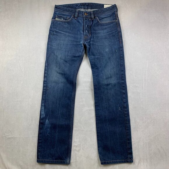 Diesel Mens Pants 29 Blue Distressed Jeans Safado Regular Slim Straight 29x30 - Picture 1 of 13